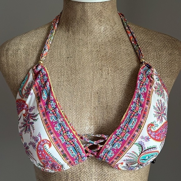 Nanette Lepore Gypsy Vixen Queen Bikini Top Large NWOT - Picture 2 of 5